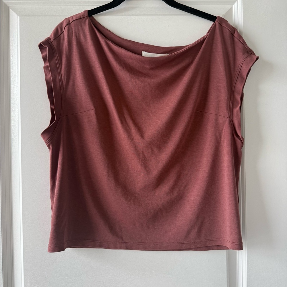 Anthropologie Dusty Rose Short Sleeve Top